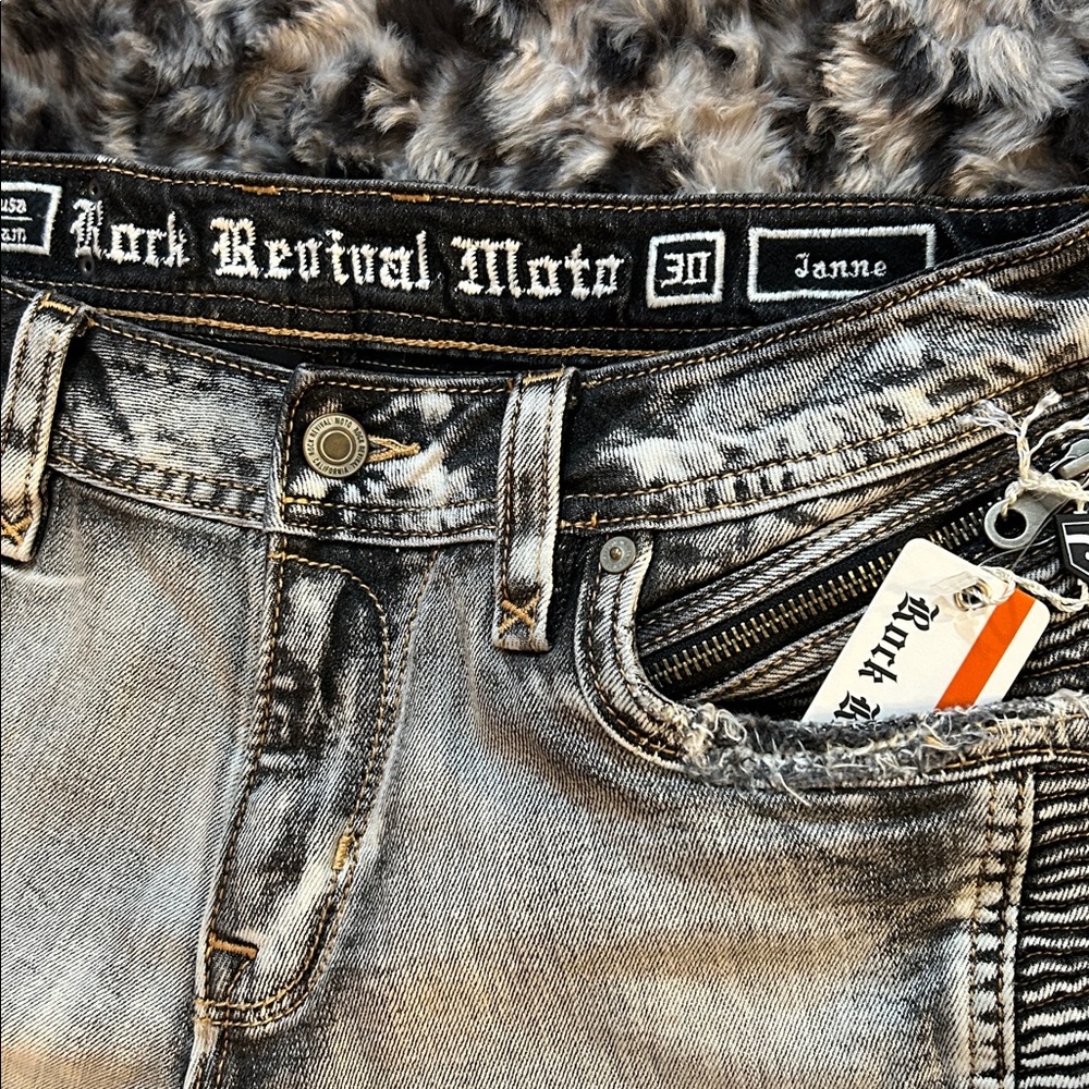 Rock revival Moto shorts NWT TAG SIZE 30 - Picture 7 of 16